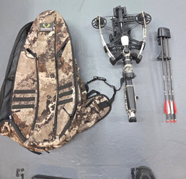 TenPoint TRX26 Vektra Camo Crossbow Package w/Range Master 100 scope Demo W/ Halo Backback Case