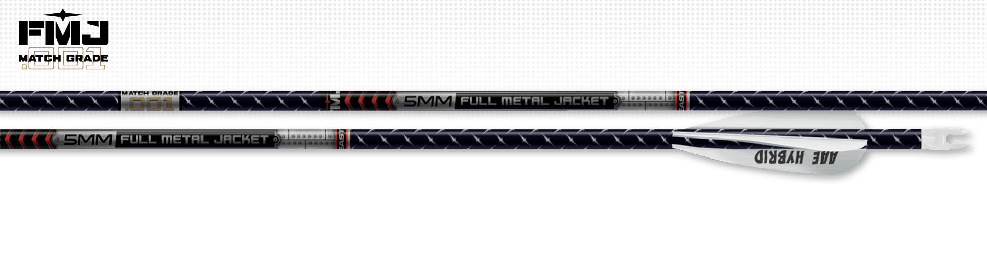 Easton FMJ 5mm Match Grade 340 Shafts w/HIT Inserts and Collars 12