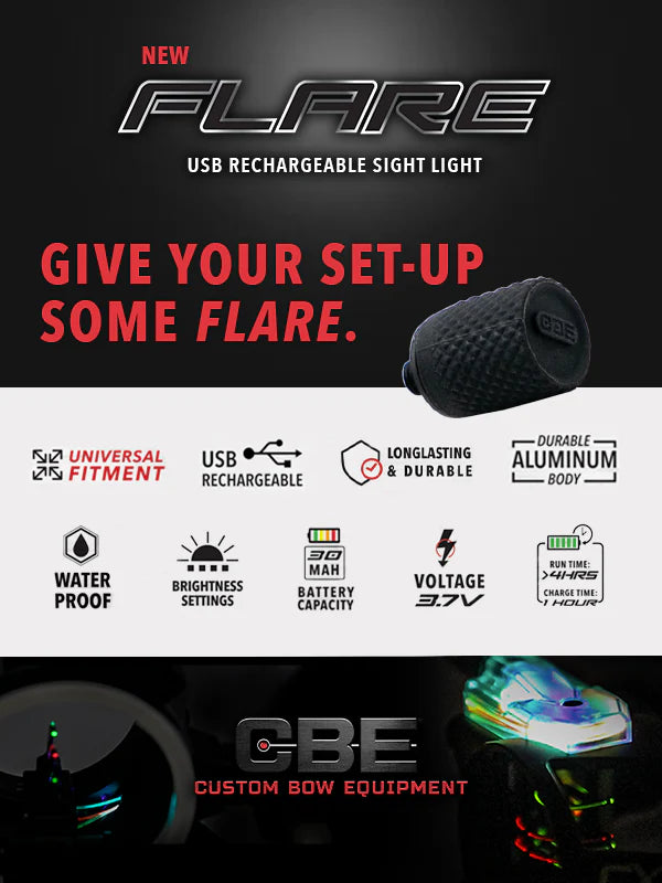 Cbe Rack Light Current CBE Flare rechargeable sight light| XSpot Archery