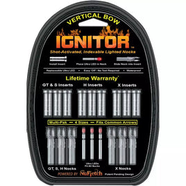 NUFLETCH IGNITOR NOCKS RED UNIVERSAL FIT 3 PK.