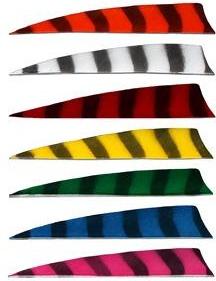 Trueflight Shield Cut Arrow Feathers Pink Barred Lw 4