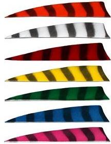 Trueflight Shield Cut Arrow Feathers Orange Barred Lw 4