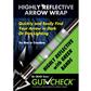 GUT CHECK HIGHLY REFLECTIVE ARROW WRAPS GREEN 6 PK.