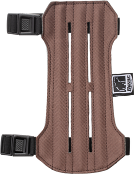 Bear Archery Adjustable Cordura Arm Guard with Vented Design, Brown, One Size