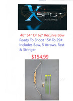 FARMINGTON ARCHERY SAMICK BOLT T/D RECURVE BOW PACKAGE RH 62"